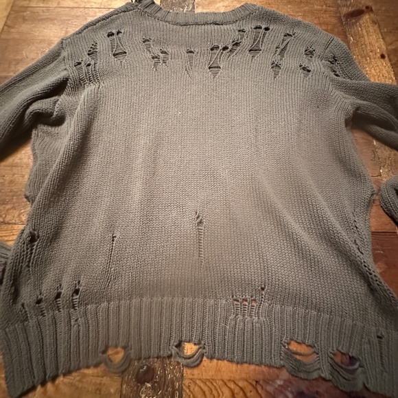 distressed army sweater - Picture 4 of 9